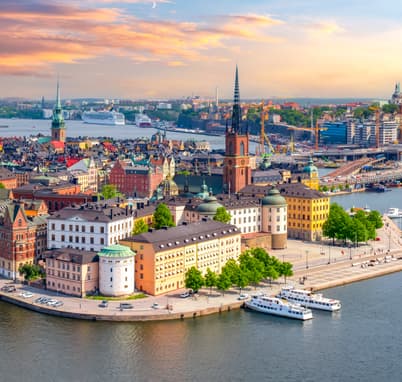 Aerial view of Gamla Stan, Stockholm