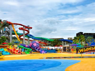 Have a joyful time, as you relax in fun-filled rides at Wild Wild Wet 