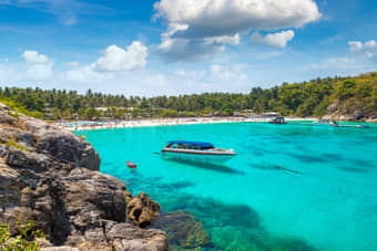 The beautiful view of the Racha (Raya) island