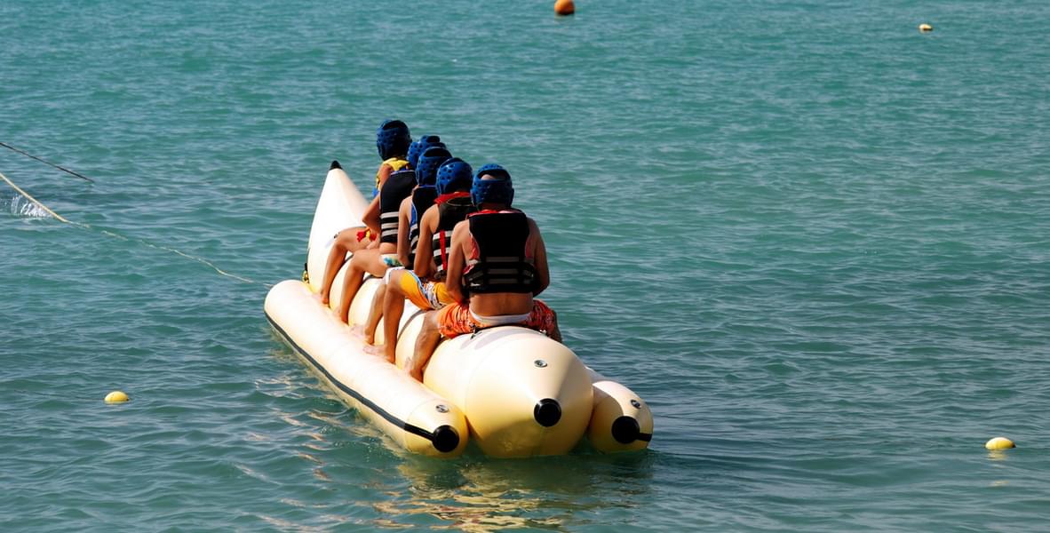 Relish the thrill of getting pulled by a speedboat at high speed
