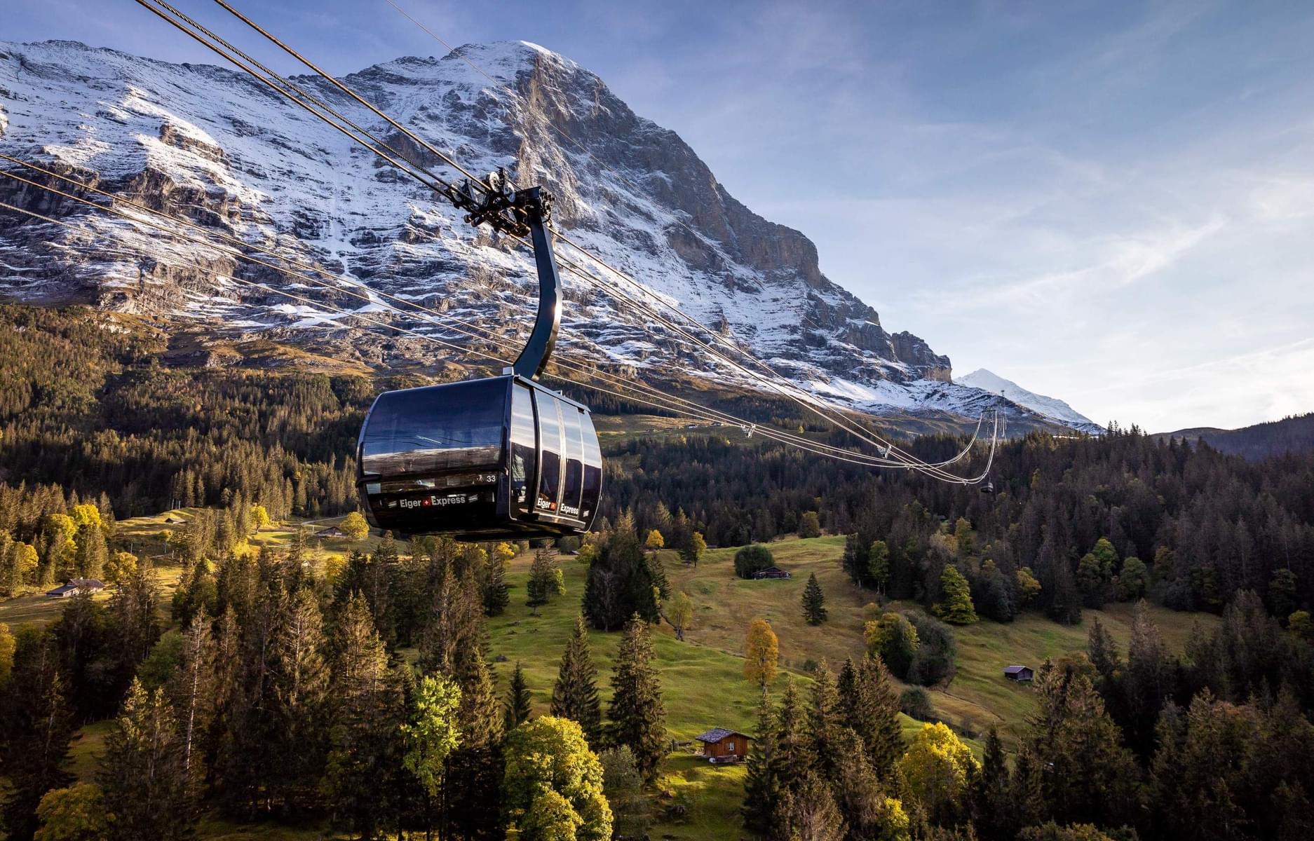 Take a ride on Eiger Express, the state-of-the-art V-Cableway