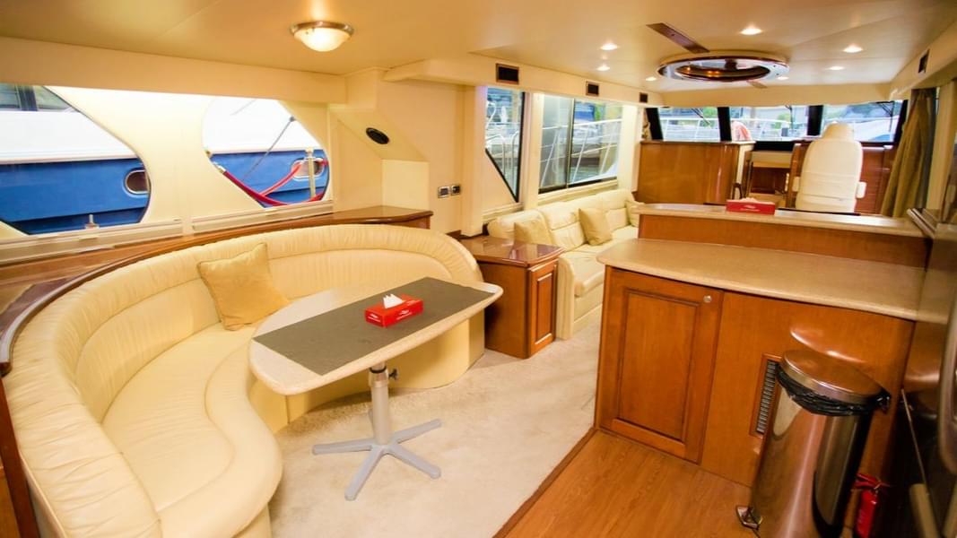 Inside view of 64ft Bluewater Yacht