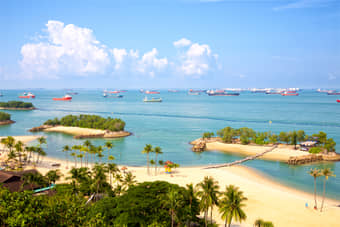 Panoramic view of Sentosa Island, Singapore