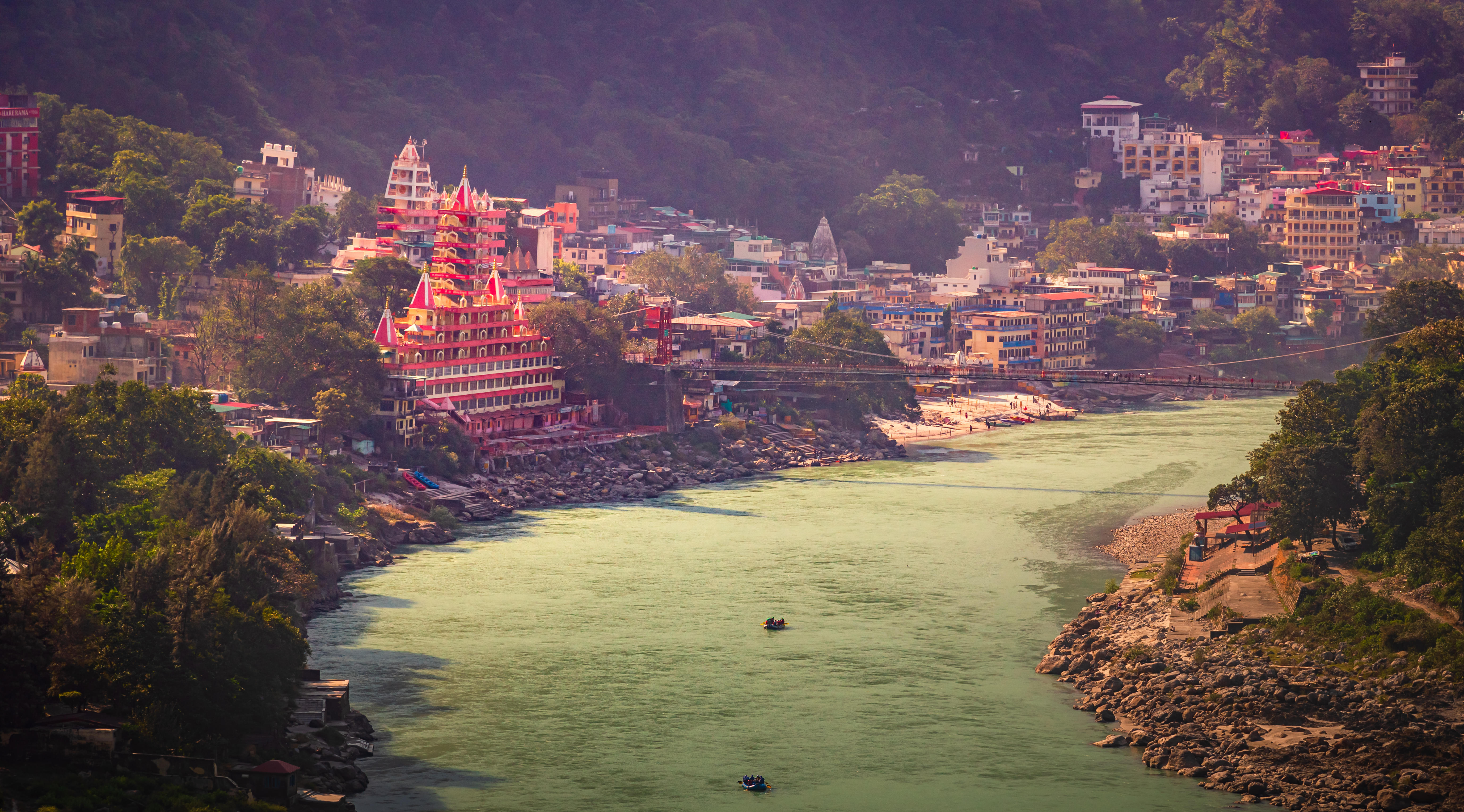 Aerial view of Rishikesh