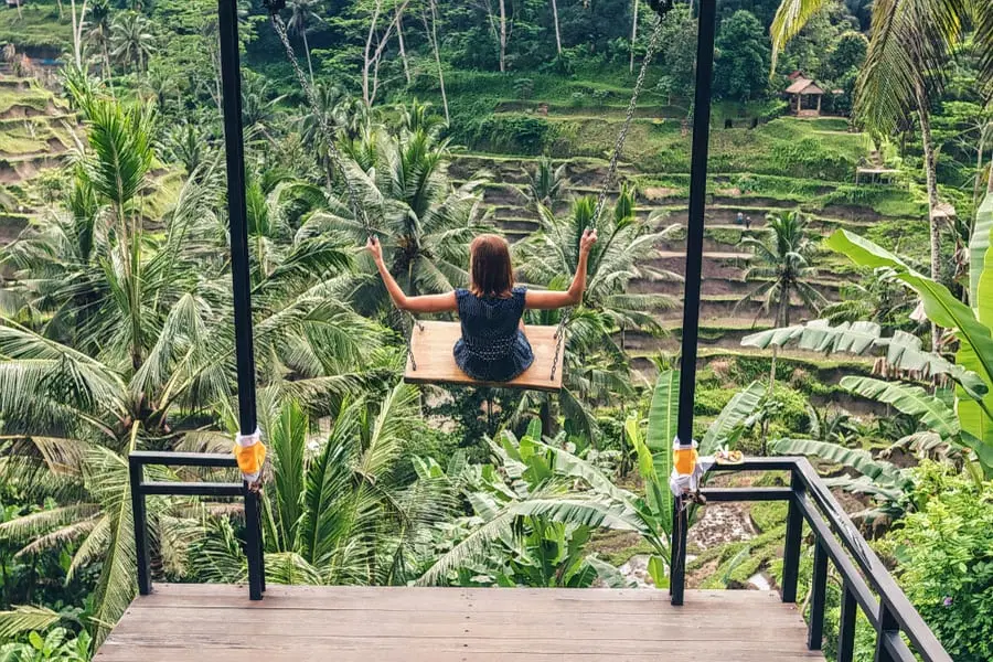Go up and high on the Tegalalang Rice Terraces Swing