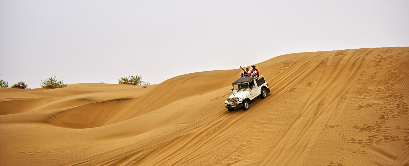 Jaisalmer Half Day City Tour with Jeep Safari & Camel Ride Image