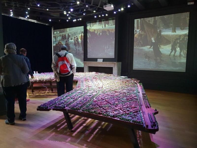 Take a look at the city's hologram and architectural models