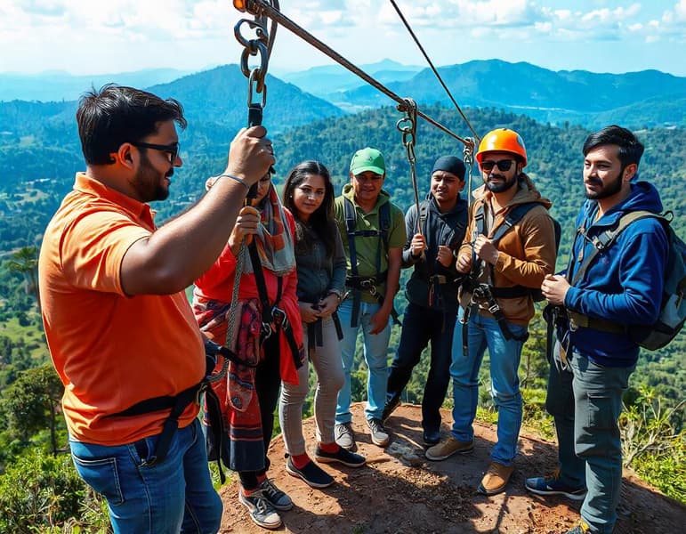 Zip-lining Experience in Coorg Image
