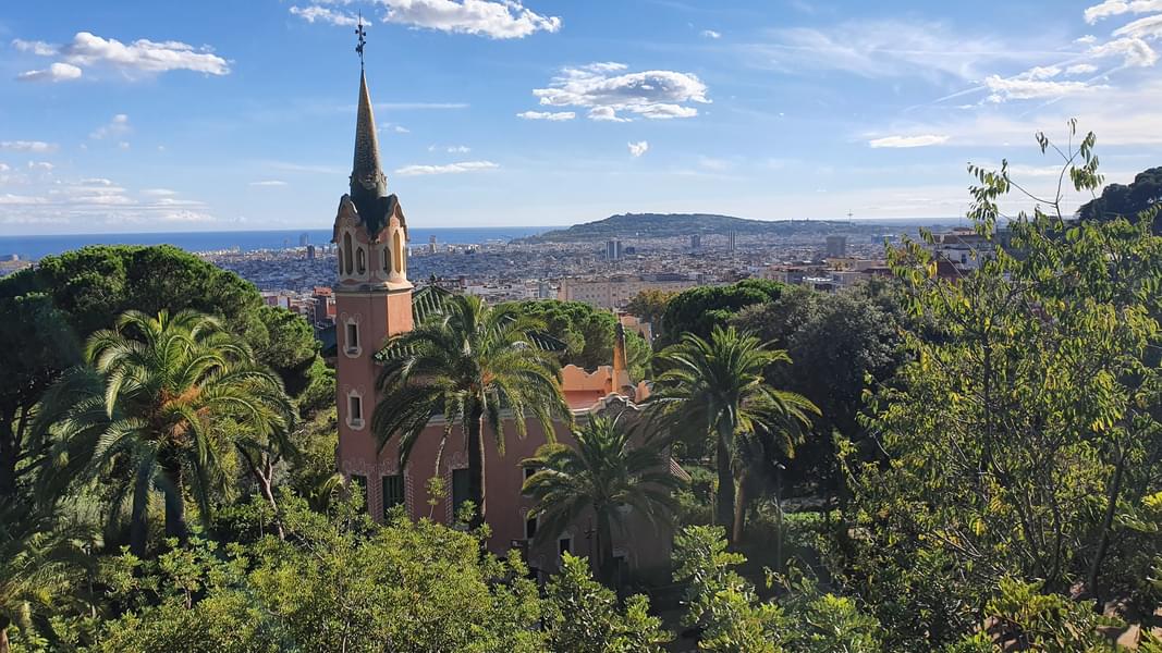 Aerial view of Barcelona from Parc Güell