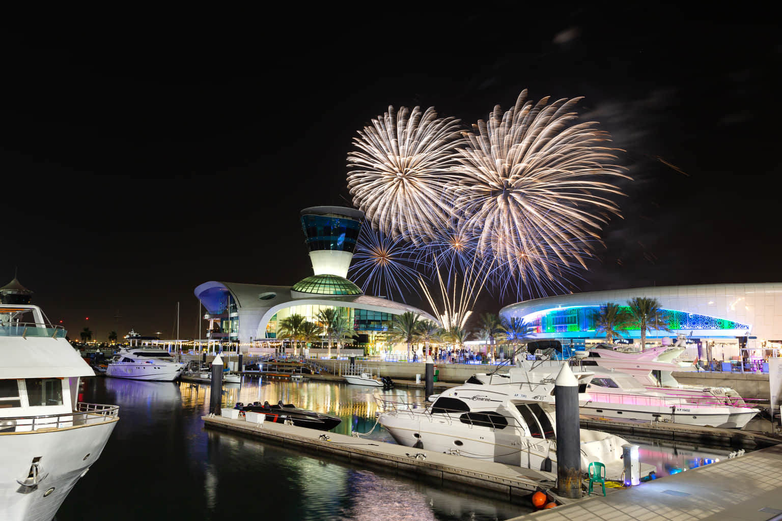 Strolling around Yas Marina
