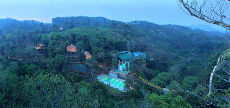 Aerial view of Vythiri Village Resort