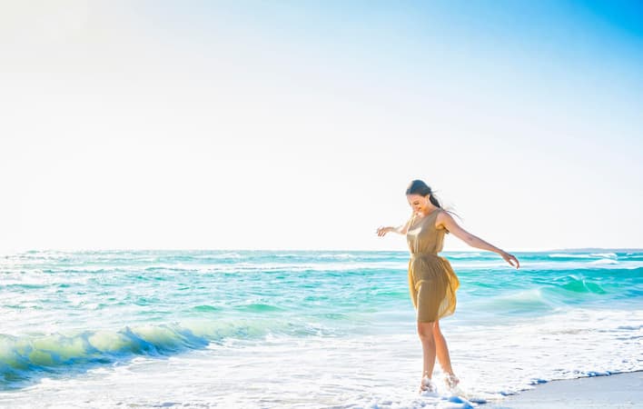 Tourist enjoying time at the Andaman Islands