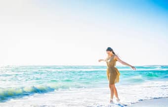 Tourist enjoying time at the Andaman Islands