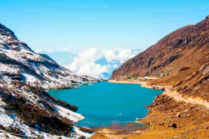 Marvel at the beauty of the oval shaped Tsomgo Lake