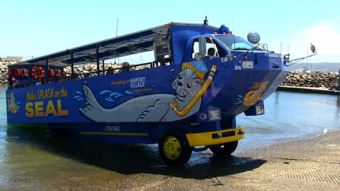 Half land and half water tour of San Diego