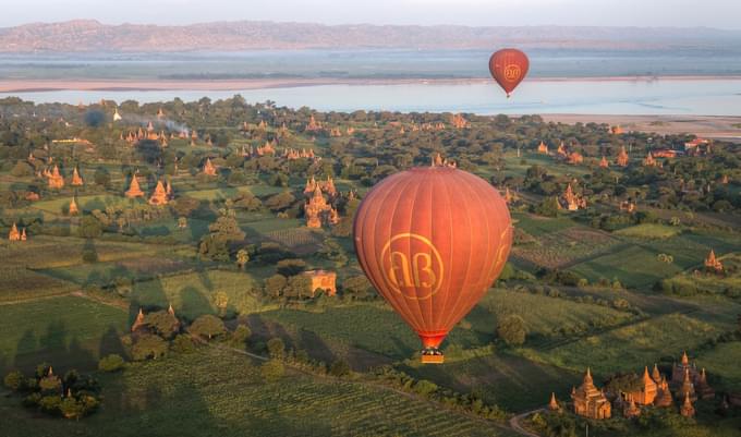 Hot Air Balloon in Myanmar