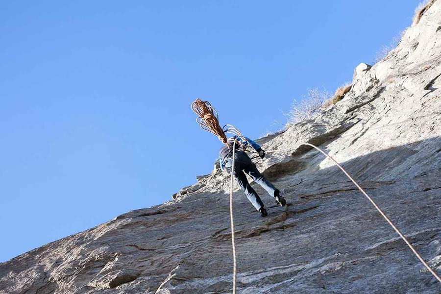Rock Climbing In Rishikesh with Rappelling Image