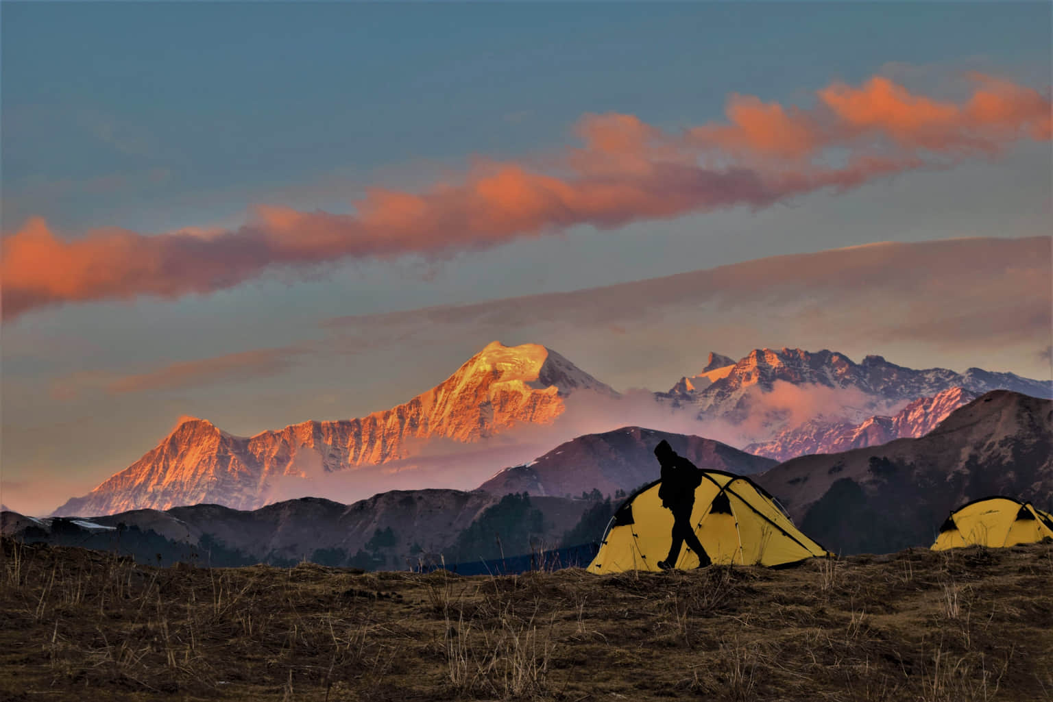 Camp at Gui & witness a sunset that paints the entire place in the brightest shade of red and orange