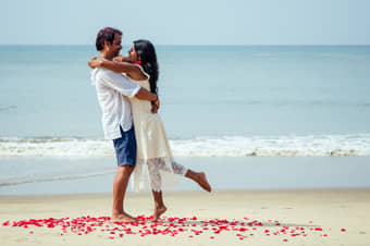 Make beautiful memories against the stunning backdrop of Pondicherry’s beach, where every photo tells the story of your special connection