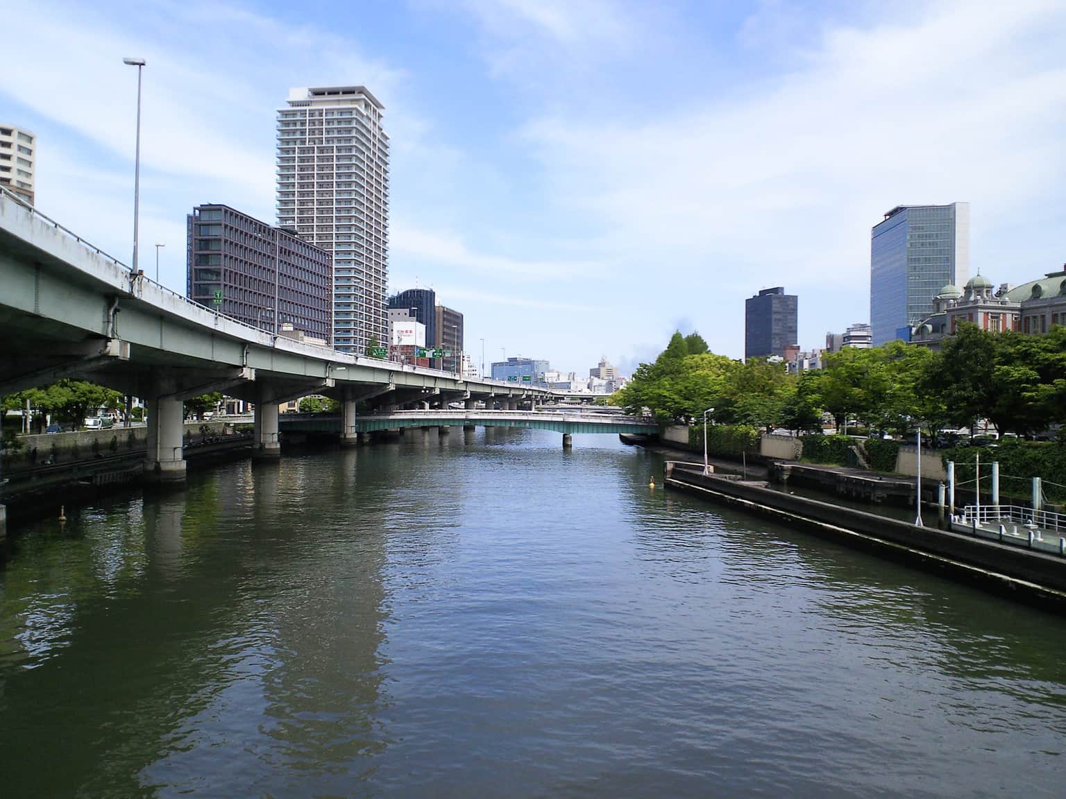 Walk alongside the Dojima river