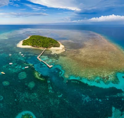 Aerial view of the Great Barrier Reef