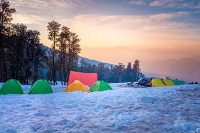 Camp at High-Altitude Base Camp (~4,800 m)