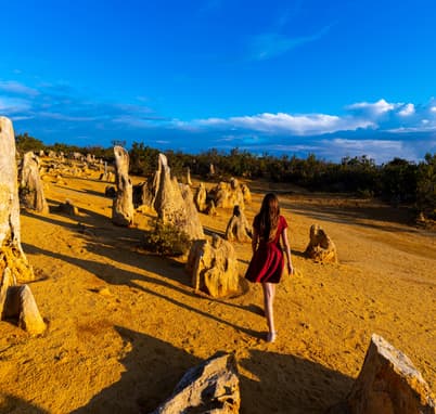 Tourist enjoying at Nambung National Park