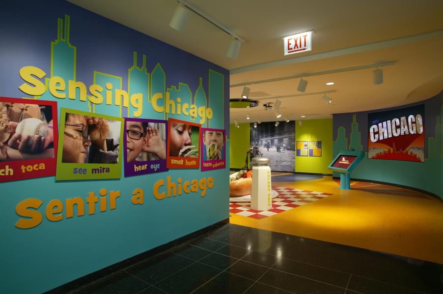 Engage in the interactive exhibits like "Sensing Chicago"