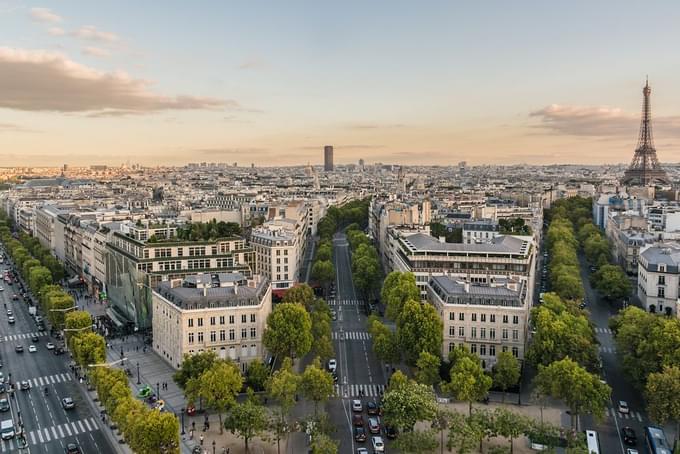 Paris City View from Arc de Triomphe