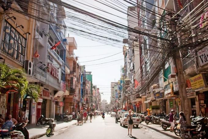 Grab a drink in Pham Ngu Lao Street