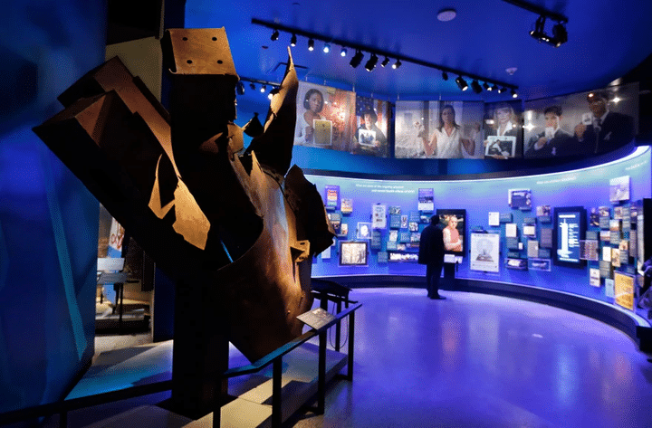 Metal fragments at 911 museums