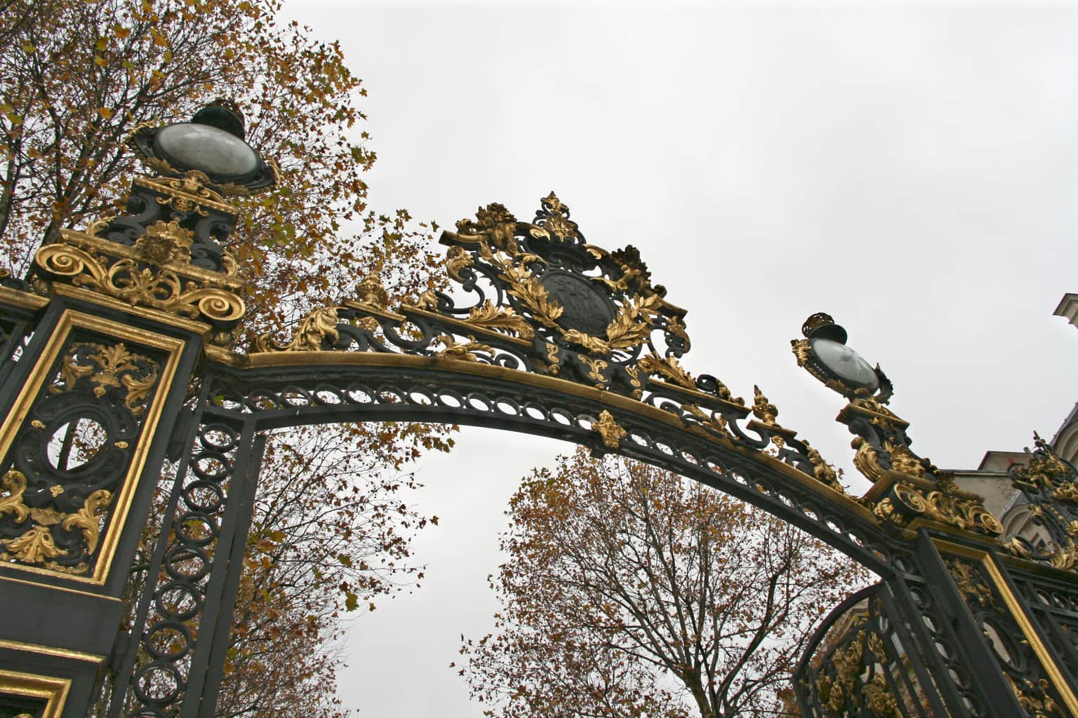 Peculiarly patterned entrance gate and randomly placed follies