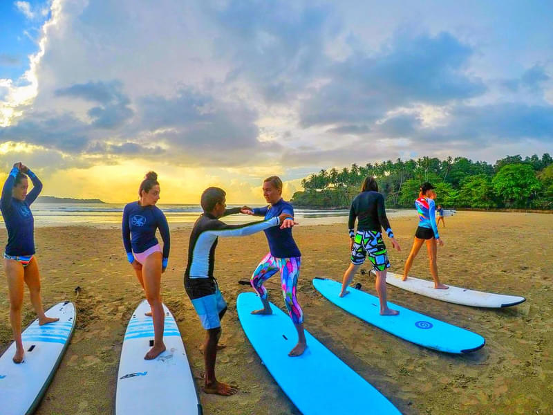 Surfing In Weligama Image