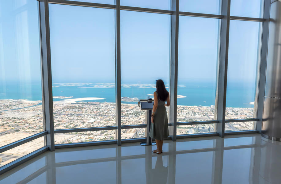 Take a long gasp of awe admiring the stunning views from the Burj Khalifa