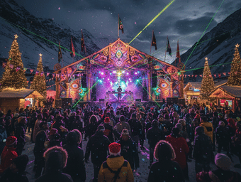 Under the stars at Cosmic Kasol, where every beat feels alive.