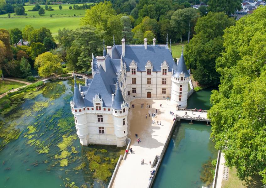Visit the renowned Château d’Azay-le-Rideau situated amidst the beautiful Loire Valley