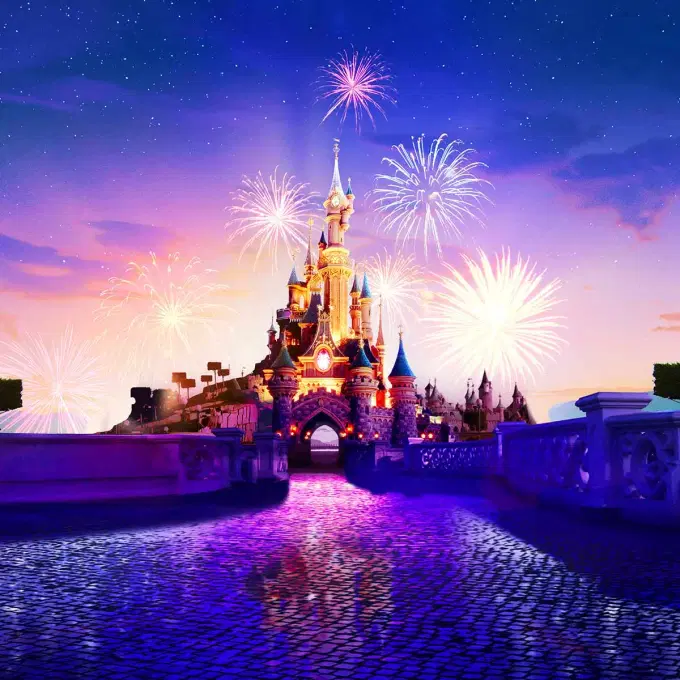 Fireworks from Disney Village