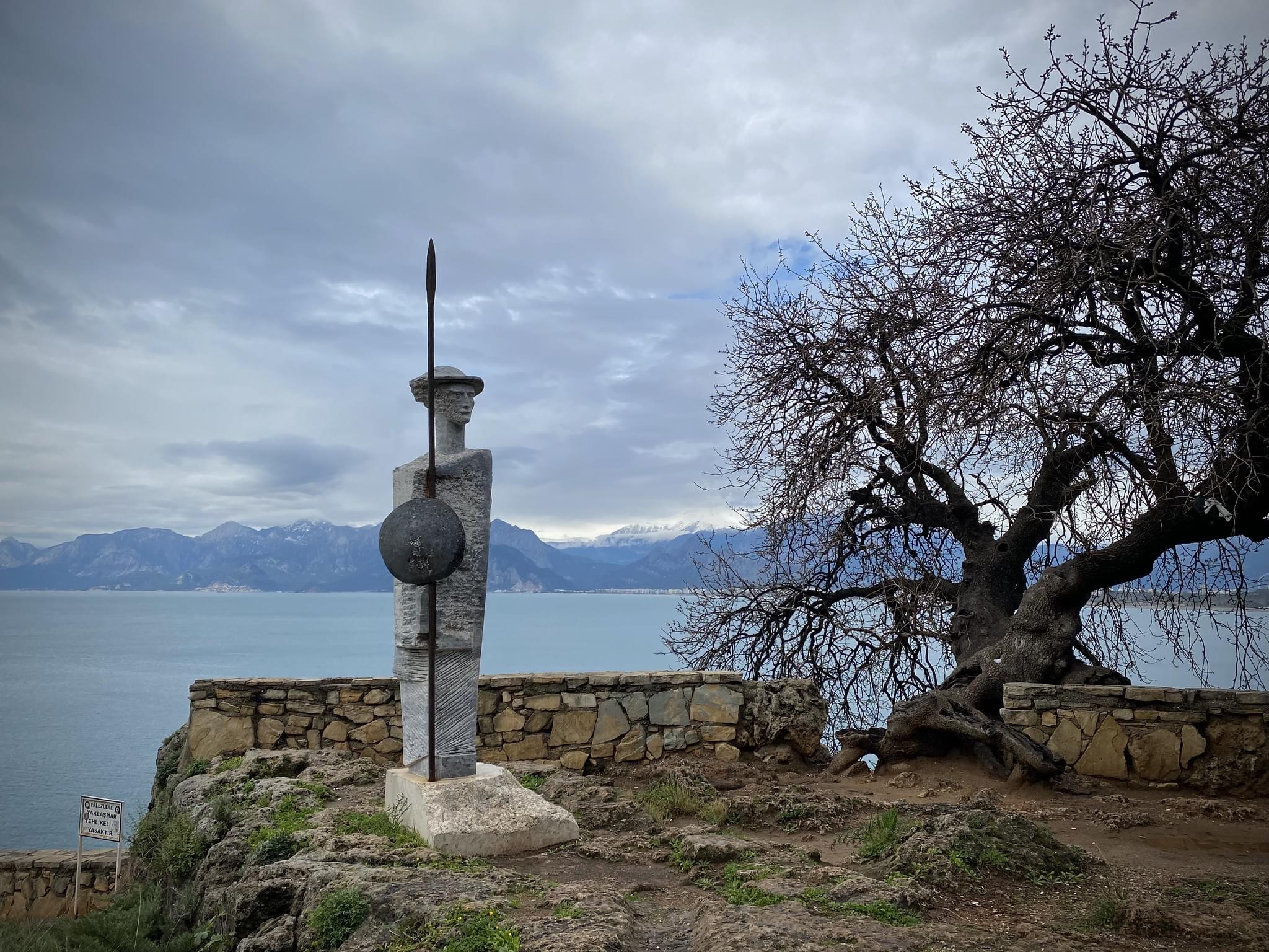 Admire the Don Quixote statue