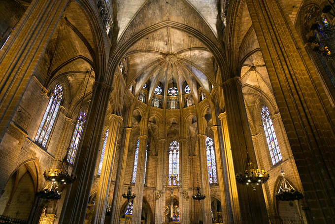 The Nave of Cathedral of Barcelona