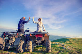 Reach the top of the hill and take in the beautiful surroundings