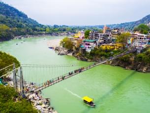 Stunning views of Ram Jhula in Rishikesh