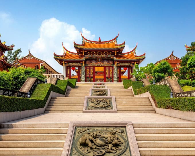 Stone steps leading to A-Ma Temple