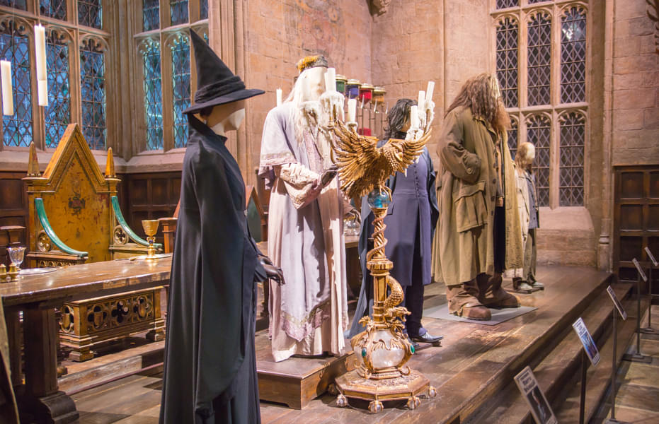Observe the wax figures displayed exactly like how the professors stood in the Great Hall