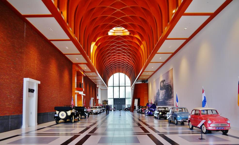 See the collection of 250 outstanding antique cars in the museum