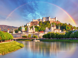 Get a glimpse of the medieval Hohensalzburg Fortress in Salzburg