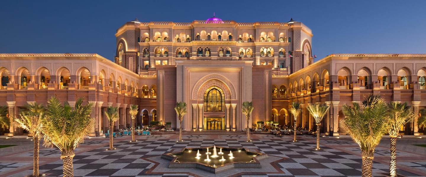 Walk through the magnificent entryway of the Emirates Palace and immerse yourself in the opulence of this iconic landmark