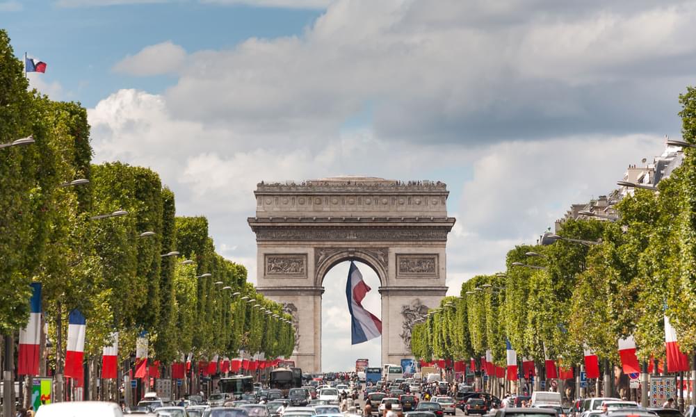 Arc de Triomphe with French Flag