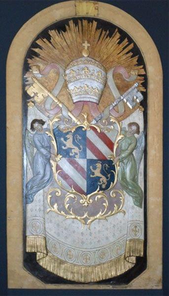 Relief plate with the coat of arms of Pius IX