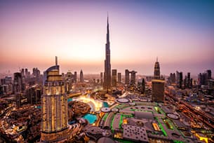 Aerial view of Dubai