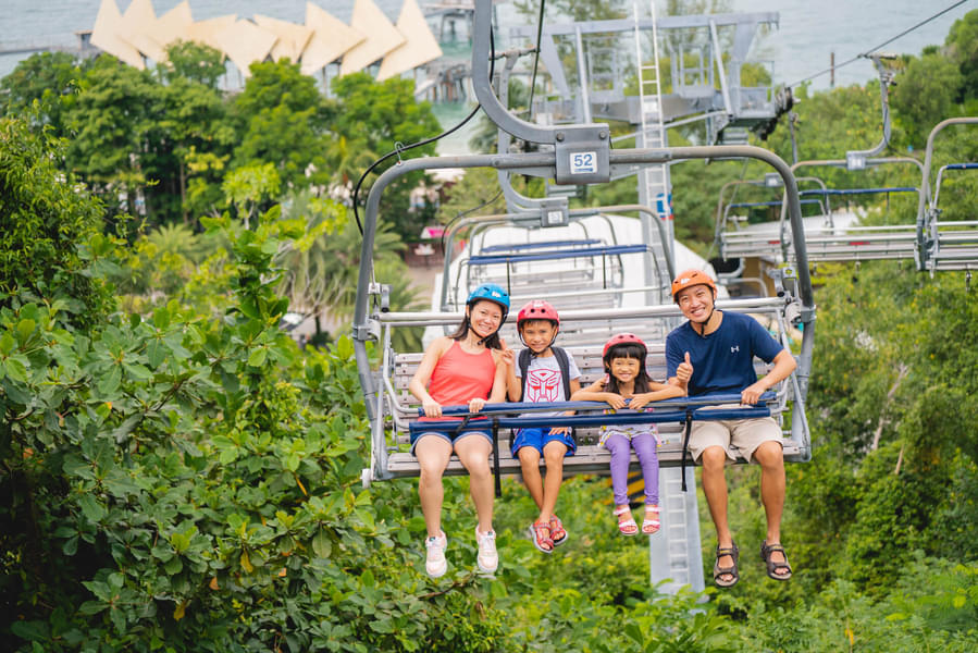 Get on the exhilarating 4-seater Skyride with your folks